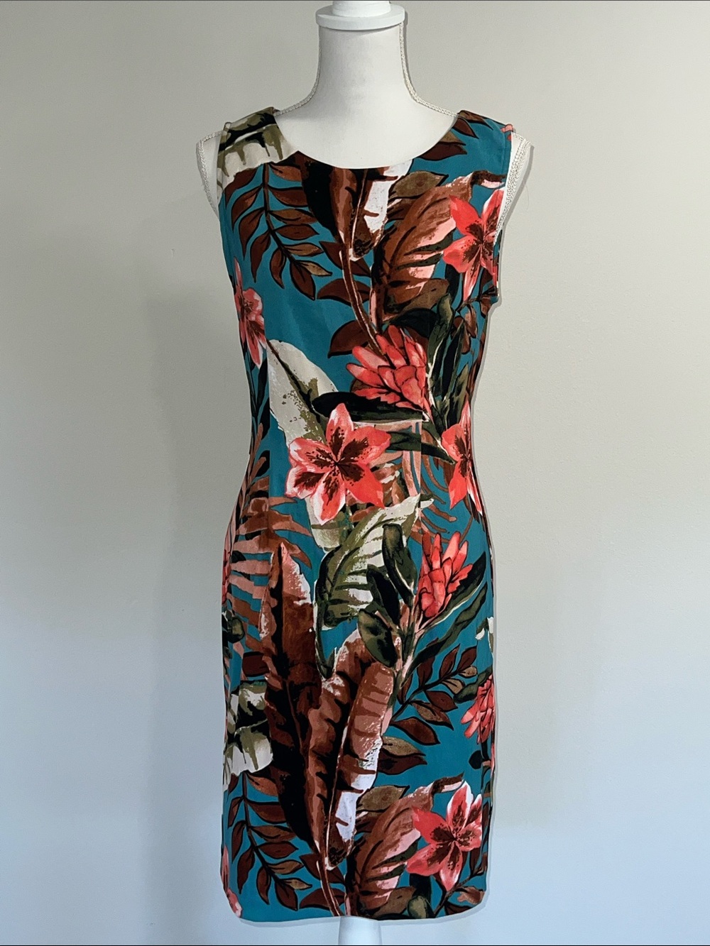 NWT CA Floral Sheath Dress Sz 10